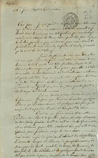 Papel da legação de Portugal nos Estados Unidos da América do Norte, sendo ministro português Cipriano Ribeiro Freire / A. Du Grenouillier fils. - Pará 5 de Mai de 1797. - [2] f. ; 34 cm