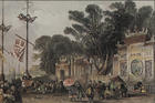 Fachada do templo Ma-Kok = facade of the Great Temple (A-Ma temple) : Macau, circa 1835. - Macau : Tourist Information Bureau, [198-]. - 1 postal : color. ; 10,5x15,5 cm