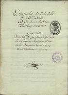 BRITO, Simão de, O.S.S.T. 1676-1739,<br/>Compendio da vida do Ill.mo e R.mo Senhor D. Fr. Luiz da Silva, Arcebispo de Evora / escrito pello R.mo P.e Fr. Simão de Brito da Ordem da Santissima Trindade, Pregador Geral e tres vezes redentor de cativos [Depois de 1703]. - [41] f., enc. ; 22 cm