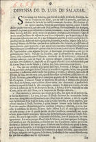 Defensa de D. Luis de Salazar. - [S.l. : s.n., 172-]. - 8 p.