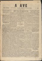 A ave : orgão dos estudantes. - S. 1, n. programa (31 Jan. 1878)-s. 1, n. 1 (7 Fev. 1878). - Lisboa : [s.n.], 1878. - 48 cm