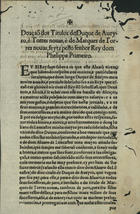 Doação dos Titulos del Duque de Aveyro, è Torres novas, è de Marques de Torres nouas, feyta pello Senhor Rey dom Phelippe Primeiro. - [Lisboa : s.n., 1619]. - [2] p. ; 2º (28 cm)