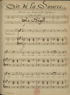 MACHADO, Augusto, 1845-1924<br/>Air de la source : dans la piece Le Degel / [Augusto Machado] [entre 1875 e 1879]. - 1 partitura ([5 p.] ; 33 cm