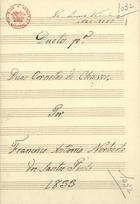 PINTO, Francisco António Norberto dos Santos, 1815-1860<br/>Dueto : pª Duas Cornetas de Chaves / Por Francisco Antonio Norberto dos Santos Pinto 1833. - Partes instrumentais