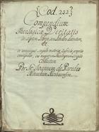 HUGO RIPELINUS, O.P. 1200?-1268,<br/>Compendium theologicae veritatis / [Hugo Ripelinus] [1301-1325]. - [2] f. papel, [192] f. (2 colunas, 30 linhas) : pergaminho, il. color. ; 260x293 mm