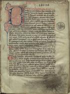 IGREJA CATOLICA. Papa, 1294-1303 (Bonifácio VIII)<br/>Sextus liber decretalium Domini Bonifacii Papae Octavo [1301-1325]. - [1] f. papel, [79] f., [1] f. papel (34 linhas) : pergaminho, il. color. ; 243x172 mm