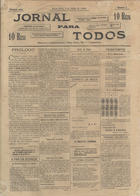 Jornal para todos / ed. resp. José Pinto de Campos. - A. 1, nº 1 (1 jul. 1898) - a. 1, nº 12 (15 jul. 1898). - Lisboa : José Pinto de Campos, 1898. - 42 cm