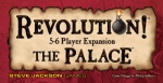 
						Em -Revolution!- jogam 3 ou 4 jogadores. Agora, com -The Palace-, até 6 podem subornar, chantagear e trair.<br />
O Palácio é um novo local que é encaixado no Tabuleiro de -Revolution!-. Ele vale 55 Apoios no final da partida e tem um espaço especial: a Guardhouse [Guarita]. O jogador que controla a guarita é imune ao Espião e ao Boticário!<br />
Também inclui novos tabuleiros de comando, adicionando quatro novos personagens. O Vice-Rei controla o Palácio. O Mensageiro move seus cubos de influência para qualquer espaço não ocupado. O Prefeito influencia qualquer espaço aberto. O Oficial recompensa uma proposta bem feita com um pouco de Apoio e Chantagem.<br />
Esta expansão também inclui cubos roxos e laranjas, biombos e marcadores de pontuação para os quinto e sexto jogadores.<br />
-The Palace- eleva o número máximo de jogadores à seis. As novas regras podem ser ensinadas em minutos e uma partida completa continua durando menos de uma hora.					
				 -  Jogos de Estratégia -  Blefe; Dedução; Expansão Territorial; Política -  Ação Simultânea; Controle/Influência de Área; Jogadores com Diferentes Habilidades; Jogo em Equipe