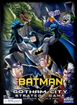 
						Atrás da fachada da grande Gotham City fica um submundo de atividade criminosa. Em Batman: Gotham City Strategy Game, você vai jogar como um dos maiores vilões de Gotham City ??? o Coringa, o Pinguim, Crocodilo, ou Duas Caras ??? e levar o seu bando de capangas para tentar se tornar o Rei do Crime em Gotham City! Mas cuidado, pois quando o seu domínio aumenta sobre a cidade, há mais chance de seus planos serem frustrados pelo protetor de Gotham ??? Batman!<br />
Durante o jogo, os jogadores coletam recursos de dinheiro, informações e ameaça; ameaça é utilizada para exercer seu domínio sobre blocos em Gotham City, e o controle de blocos permite que você colete qualquer informação ou dinheiro. O dinheiro é usado para subir de nível e contratar capangas que o ajudarão a governar blocos da cidade e lutar contra outros vilões e contra o Batman. A informação é utilizada para subir de nível e mover o vilão e capangas através dos blocos da cidade.<br />
Subir de nível funciona da seguinte maneira: cada vilão tem um disco de combate com 10 níveis. Cada clique do mostrador mostra um requisito que você precisa para avançar para o próximo nível: informações, dinheiro, capangas, ou blocos controlados. O primeiro jogador a atingir o nível 10 com seu vilão ganha. Em cada nível de número par, os jogadores vão adquirir habilidades especiais únicas para o seu vilão.<br />
Cada vez que um jogador jogar uma carta Criminal Plot, ele pode produzir uma renda para o governante de um determinado bloco ou acionar o sinal de Morcego, que chama o Batman! Quando Batman se move em um bloco com um vilão, uma luta ocorre com os dois dados personalizados incluídos com o jogo. Se Batman vence, o vilão e seus comparsas devem fugir para seu esconderijo e Batman restabelece a ordem no bloco de Gotham City. Se o vilão ganha, eles derrotaram Batman (por enquanto) e Batman retorna para a Batcaverna, aumentando sua eficácia em combate para o próximo encontro.					
				 -  Jogos Temáticos -  Tema de Cinema/TV/Rádio; Quadrinhos; Horror; Mistério -  Campanha/ Batalhas Dirigidas por Cartas; Controle/Influência de Área; Jogadores com Diferentes Habilidades; Movimento de Área