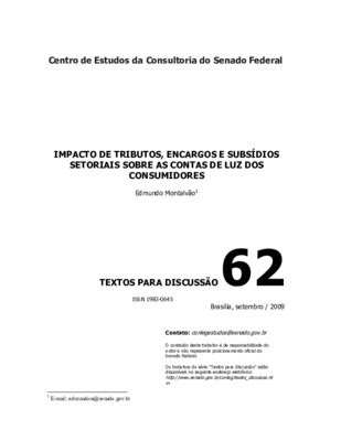 <BR>Data: 09/2009<BR>Responsabilidade: Edmundo Montalvão<BR>Endereço para citar este documento: -www2.senado.leg.br/bdsf/item/id/162313->www2.senado.leg.br/bdsf/item/id/162313