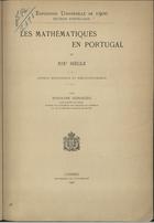 GUIMARAES, Rodolfo, 1866-1918<br/>Les mathématiques en Portugal au XIX siécle / Rodolfo Guimarães. - Coimbra : Imp. da Universidade, 1900. - 1 v. ; 19 cm