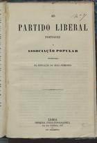 Ao Partido Liberal Portuguez, a Associação Popular Promoto ...