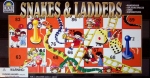 
						Jogo tradicional da Índia antiga foi trazido para o Reino Unido em 1892 e publicado pela primeira vez comercialmente nos EUA por Milton Bradley em 1943 (como Snakes and Ladders). Os jogadores viajam ao longo dos quadrados às vezes usando escadas, que representam bons atos, que permitem ao jogador se aproximar do nirvana enquanto as cobras o fazem deslizar para o mal.					
				 -  Jogos Infantis -  Animais; Tema de Cinema/TV/Rádio; Corrida; Jogo de Dados -  Rolagem de Dados; Colecionar Componentes; Construção de Baralho/Peças; Rolagem de Dados