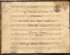 TEIXEIRA, António, 1707-1774<br/>Cantata a 3 voci concertata con Violini, Obuè Flauti Trombe, e Corni da Caccia : Nº 2 : Gloria, Fama, Virtù / Del Sig. Antonio Teixeira [1734-1750]. - Partitura ([58] f.) ; 21x28 cm