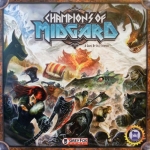 
						Champions of Midgard (anteriormente chamado de Nidaros) é um jogo de complexidade média, tematizado com vikings, em que os jogadores são líderes de clãs Viking que viajaram a uma cidade portuária em apuros para ajudar a defendê-la contra a ameaça de trolls, draugr, e outras bestas da mitologia nórdica. Ao derrotar estas criaturas épicas, os jogadores ganham glória e o favor dos deuses. Quando o jogo termina, o jogador que ganhou o maior glória ganha o título de Jarl e é reconhecido como um campeão de Midgard!<br />
<br />
Colocar trabalhadores permite recolher recursos e guerreiros, que os jogadores podem, então, enviar em viagens para as aldeias vizinhas ou através do mar para derrotar monstros e ganhar a glória que eles precisam para a vitória. Os recursos são usados para esculpir runas, construir navios, e alimentar seus seguidores. Guerreiros Viking (dados personalizados) fazem a batalha contra os inimigos inumeráveis.					
				 -  Jogos de Estratégia -  Aventura; Jogo de Dados; Fantasia; Luta -  Alocação de Trabalhadores; Colecionar Componentes; Leilão; Pegar e Entregar