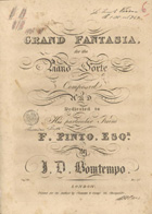 BOMTEMPO, João Domingos, 1775-1842<br/>Grand fantasia for the piano forte. - London : Clementi, [18--]. - [2], 17 p. not. mus.