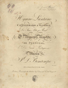 BOMTEMPO, João Domingos, 1775-1842<br/>Hino lusitano / de J. D. Bomtempo, poesia de V. P. N. da Cunha. - London : Clementi, [18--]. - Partitura ([2], 83 p.) ; 32 cm