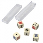 
						Poker Dice é um jogo de pôker de dados, para 1 ou mais jogadores, a partir dos 16 anos, publicado pela Ludens Spirit.<br />
<br />
O Poker Dice é um jogo de poker mais simplificado, onde só se jogam 5 dados com as 6 faces marcadas: cada uma com Ás, Rei, Dama, Valete, 10 de copas e 9 de espadas. Ou seja, as jogadas de Quina, Quadra, Full house, Straight, Trinca, Dois pares, Um par ou Bust; são as possíveis nesta variante. Você forma a sua mão de poker com a rolagem dos cinco dados, com regras de re-rolagem de até três vezes mantendo alguns ou re-rolando todos. Após a rolagem final o melhor resultado é o vencedor.					
				 -  Jogos Familiares -  Jogo de Dados; Luta; Miniaturas; Jogo de Dados -  Apostas; Colecionar Componentes; Leilão; Rolagem de Dados