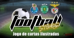 
						Football Stars é um jogo de cartas ilustradas para 2 a 6 jogadores. Tem como pano de fundo o mundo do futebol.<br />
Existem 3 versões que são produtos oficiais licenciados pelos três maiores clubes portugueses: FC Porto, Sporting CP e SL Benfica.<br />
<br />
A ação desenrola-se durante os treinos do clube. Tem como objetivo contratar um treinador, definir uma tática e formar um -onze inicial-. Joga-se numa mesa e conquistam-se jogadores do oponente através de confrontos. ?? apresentado um leque de 53 jogadores de várias épocas desde 1980.<br />
<br />
Joga-se por turnos e cada turno é composto por 3 fases:<br />
1) TREINO:<br />
Cartas a jogar:<br />
No banco:<br />
   ??? jogadores (se não estiverem 4 ou mais desse sector)<br />
No balneário:<br />
   ??? táticas<br />
   ??? treinadores (jogam-se por baixo das táticas)<br />
   ??? contratos (jogam-se por baixo dos treinadores)<br />
   ??? ginásios<br />
   ??? claque (Apenas uma por balneário)<br />
Na mesa:<br />
   ??? adeptos<br />
   ??? agentes<br />
   ??? médicos<br />
No banco do oponente:<br />
   ??? lesões<br />
 <br />
Opções de jogo:<br />
??? Descartar treinador para conquistar tática<br />
??? Descartar contrato para conquistar treinador<br />
??? Colocar/retirar jogadores do ginásio<br />
??? Apresentar onze inicial<br />
<br />
2) CONFRONTO<br />
Cartas a jogar:<br />
Na mesa:<br />
   ??? presidentes<br />
   ??? lesões<br />
   ??? defesas<br />
   ??? cortes<br />
   ??? passes<br />
   ??? remates<br />
 <br />
Opções de jogo:<br />
??? Não provocar confrontos<br />
??? Provocar confrontos (max. 4 em simultâneo Deslocar os jogadores para o campo de treino)<br />
??? Resolver confrontos<br />
??? Capitão +1 ponto<br />
??? Troféu +1 ponto<br />
??? Companheiro de sector + 1 ponto<br />
??? Quando termina o confronto o companheiro de sector pode ajudar noutro confronto.<br />
 <br />
Observações:<br />
??? Quem provoca os confrontos é quem decide a ordem par -  Jogos Customizáveis -  Jogo de Cartas; Colecionável -  Administração de Cartas; Movimento de Área; Especulação Financeira; Rolagem de Dados