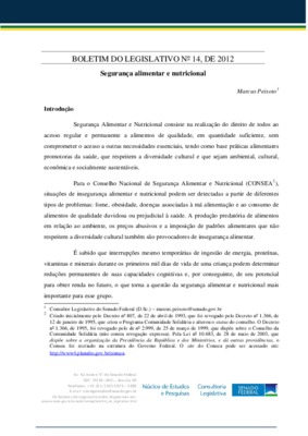 <BR>Data: 06/2012<BR>Fonte: Série: 	(Boletim do Legislativo; n. 14 (2012))<BR>Endereço para citar este documento: -