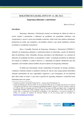 <BR>Data: 06/2012<BR>Fonte: Série: 	(Boletim do Legislativo; n. 14 (2012))<BR>Endereço para citar este documento: -