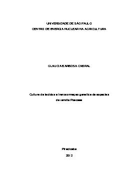   Centro de Energia Nuclear na Agricultura / Biologia na Agricultura e no Ambiente Universidade de São Paulo