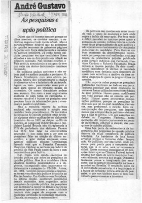 <BR>Data: 19/04/1986<BR>Fonte: Jornal de Brasília, 19 abr. 1986<BR>Endereço para citar este documento: ->www2.senado.leg.br/bdsf/item/id/496687