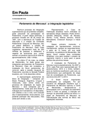 <BR>Data: 14/05/2007<BR>Fonte: Em Pauta : O processo legislativo do Senado a serviço da cidadania, n. 9, 14 a 18 mai. 2007<BR>Endereço para citar este documento: -www2.senado.leg.br/bdsf/item/id/82021->www2.senado.leg.br/bdsf/item/id/820