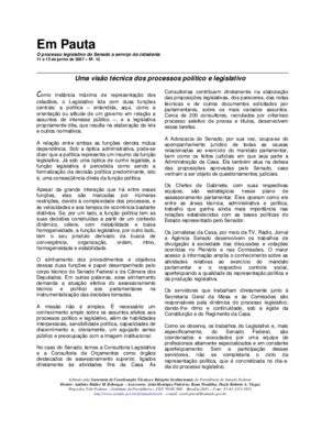 <BR>Data: 11/06/2007<BR>Fonte: Em Pauta : O processo legislativo do Senado a serviço da cidadania, n. 12, 11 a 15 jun. 2007<BR>Endereço para citar este documento: -www2.senado.leg.br/bdsf/item/id/81998->www2.senado.leg.br/bdsf/item/id/81