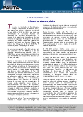 <BR>Data: 16/08/2010<BR>Fonte: Em Pauta : O processo legislativo do Senado a serviço da cidadania, n. 144, 16 ago./20 ago. 2010<BR>Endereço para citar este documento: -www2.senado.leg.br/bdsf/item/id/188052->www2.senado.leg.br/bdsf/item/