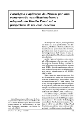 <BR>Data: 07/2002<BR>Fonte: Revista de informação legislativa, v. 39, n. 155, p. 77-91, jul./set. 2002<BR>Parte de: ->Revista de informação legislativa : v. 39, n. 155 (jul./set. 2002)<BR>Responsabilidade: Lúcio Chamon Júnior<BR>Endereço para citar este d