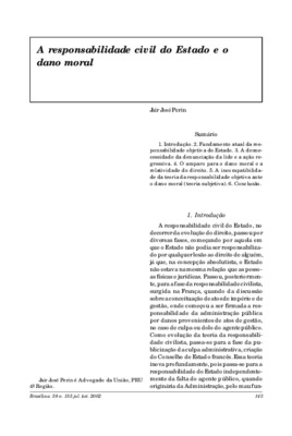 <BR>Data: 07/2002<BR>Fonte: Revista de informação legislativa, v. 39, n. 155, p. 143-152, jul./set. 2002<BR>Parte de: ->Revista de informação legislativa : v. 39, n. 155 (jul./set. 2002)<BR>Responsabilidade: Jair José Perin<BR>Endereço para citar este doc