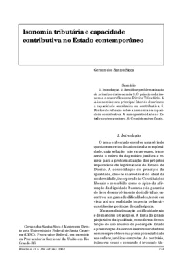 <BR>Data: 10/2004<BR>Fonte: Revista de informação legislativa, v. 41, n. 164, p. 213-235, out./dez. 2004<BR>Parte de: ->Revista de informação legislativa : v. 41, n. 164 (out./dez. 2004)<BR>Responsabilidade: Gerson dos Santos Sicca<BR>Endereço para citar 