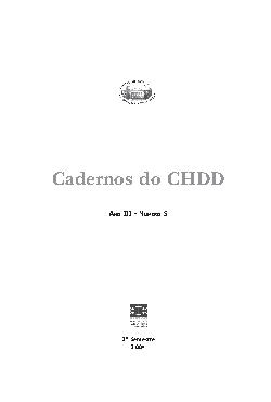 Caderno do CHDD, ano 3, n. 5, 2004