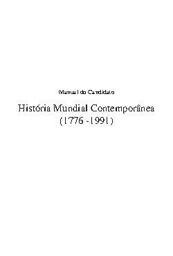 Manual do candidato – História mundial contemporânea (1776 ...