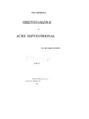 O direito do Amazonas ao Acre septentrional (v.2)