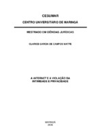 Internet;intimidade;privacidade;violação dos dtos da personalidade.