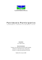Participação cidadã, patrimônio cultural e democracia participativa.
