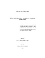 Empresa familiar; prática de gestão; cultura organizacional