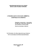 Pesquisa-ação – Apropriação conceitual - Educação Ambiental Unidade de Conservação