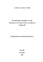 Qualidade de Vida; idosos; fonoaudiologia.