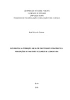 tecnologias da informaçao, comunicação, formação inicial de professores, ensino de matemática