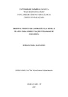Zidovudina; Via intranasal; PLA (Nanopartículas); PLA-PEG (Nanopartículas)