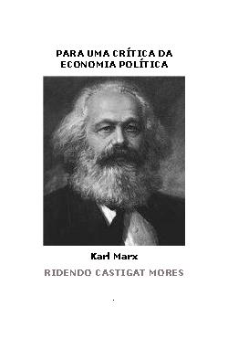 Para uma Crítica da Economia Política