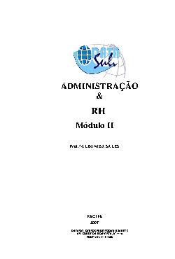 Administração e RH - Módulo II