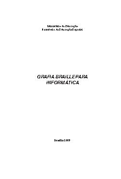 Grafia Braille para Informática