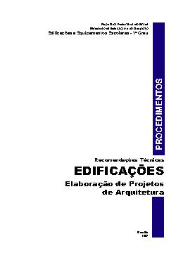 Elaboração de Projetos de Arquitetura. R