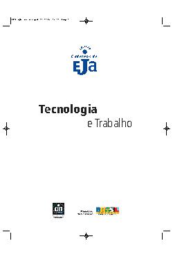 Coleção cadernos de EJA: tecnologia e tr