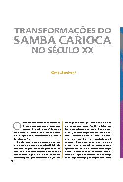 Transformações do samba carioca no sécul