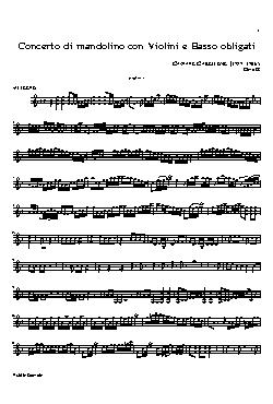 Concerto di mandolino con violini e basso obligati(violin  ...